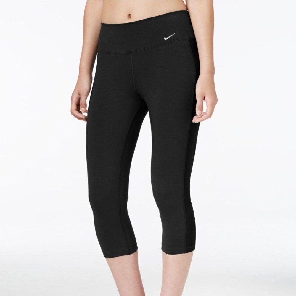 Nike Dri Fit Black Cropped Sports Leggings - XS‎